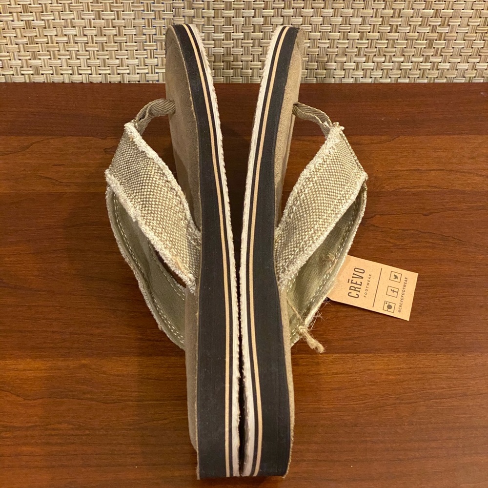 Crevo Lakin Memory Foam Canvas Flip Flop Sandals 9 - Picture 6 of 8